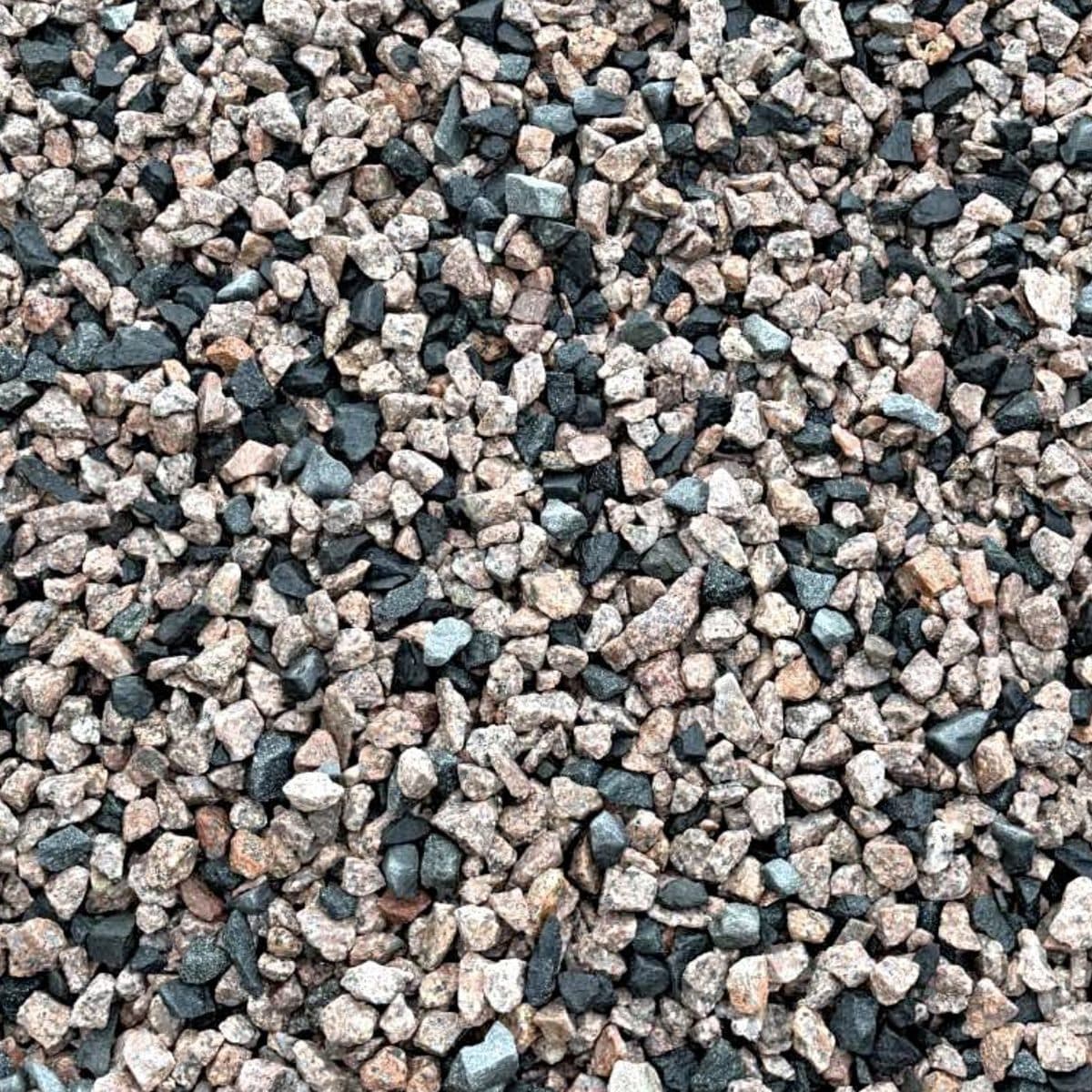 Pink & Black Crushed Granite – 3/8″